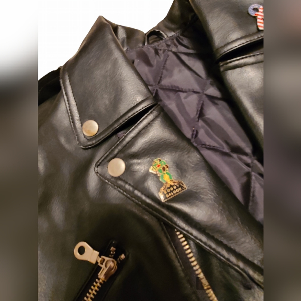 Black Childs size 7 leather coat - Picture 14 of 16
